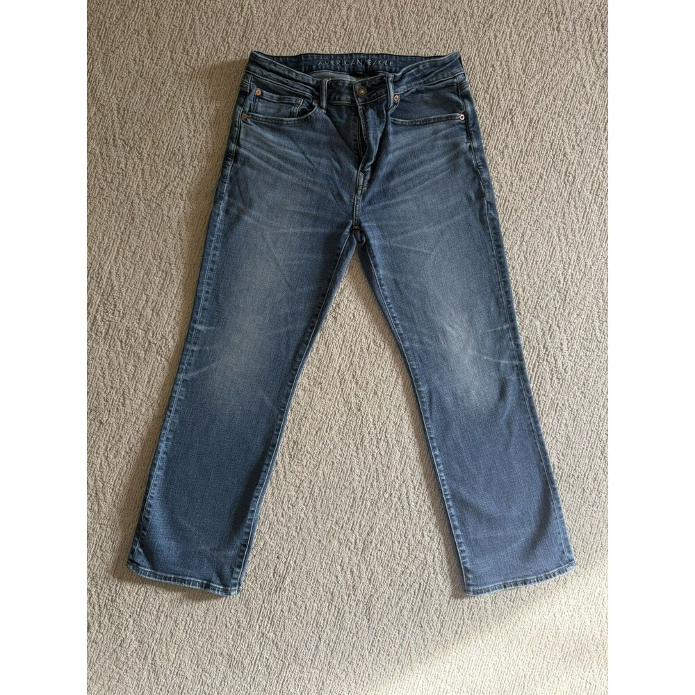 American Eagle Original Bootcut Jeans Mens 34x30 Stretch Blue Wash Denim